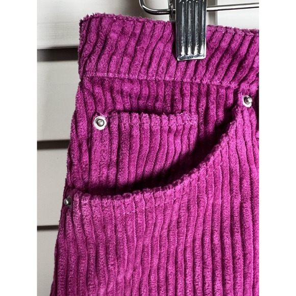 Urban Outfitters BDG Corduroy Raw Hem Mini Skirt Women's Size Small Fuchsia - Picture 4 of 9